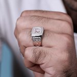 Baseball Texture Ring with Custom Name & Number