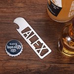 Custom Name Beer Bottle Opener Stainless Steel