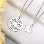 Collier Médaille Personnalisée avec Devis Gravé Cadeau Anniversaire pour Homme Femme