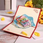 Carte de Vœux en Papier Carte 3D avec Thème de Fête des Mère Cadeau pour Maman