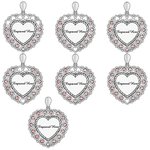 Collana con cuore della mamma o della nonna con pietre di nascita e incisione del bambino