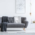 Printed Family Names Throw Pillow Cushion