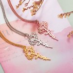 Custom Flower Name Necklace