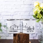 Campfire and Mountain Mug Stainless Steel