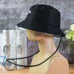 Name Cotton Bucket Hat with Removable Cover Antifog Dustproof Windproof