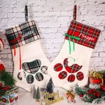 Medias de Navidad Personalizadas Medias de Punto Bordadas con Nombre Bolsa de Regalo Decoración del Hogar Regalo de Navidad para la Familia Niños