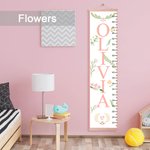 Personalized Canvas Children Growth Height Chart with Name Multi-Style Bedroom Decor Christmas Birthday Gift for Baby Children