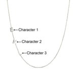 Sideways Initial Necklace Gold Plated