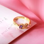 Infinity Promise Name Ring Engraved Birthstone