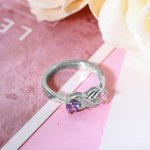 Infinity Promise Name Ring Engraved Birthstone