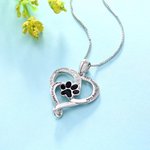 Pet Paw Print Love Heart Necklace | Callie