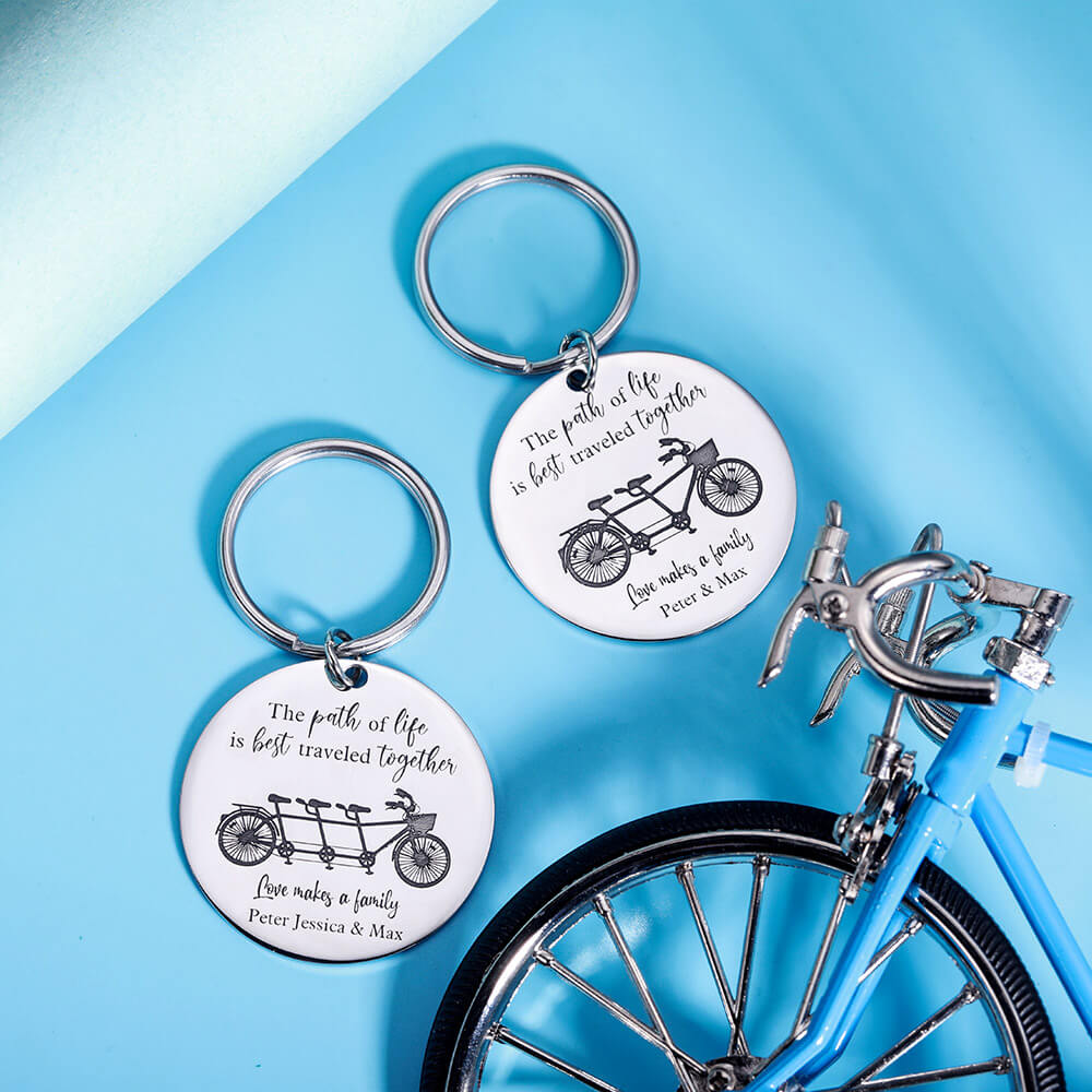Personalized Family Bicycle Keychain CALLIE