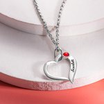 Henkilökohtainen äidin kietoutuneet sydämet kaulakoru lasten nimet & syntymäkivet