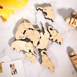 Wooden Elephants Block Puzzle Building Toys