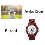 Photo Print Wooden Watch For Him | Callie