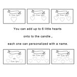 Bougeoir personnalisé avec éteignoir 1-6 noms