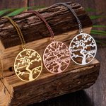 Collier Personnalisé Prénom Forme Arbre Généalogique Symbole de Famille Cadeau Anniversaire Fête des Mères pour Mère Grand-Mère