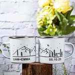 Campfire and Mountain Mug Stainless Steel