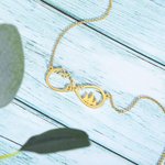 Collier Infini pour Femme Personnalisé avec Prénom Pendentif en Argent ou Acier pour Amoureuse de Camping Milieu Naturel