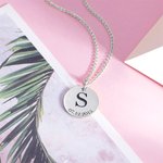 Charmed Initial and Date Disc Necklace