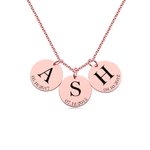 Charmed Initial and Date Disc Necklace
