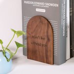 Wooden Bookends Bookworm Gifts