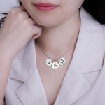 Charmed Initial and Date Disc Necklace