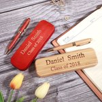 Engraved Wood Ballpoint Pen Set