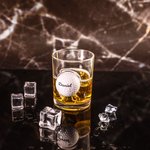 Verre à Bière Personnalisé avec Nom Photo Verre Incrusté avec Balle de Golf Cadeau Anniversaire Fête des Père pour Homme