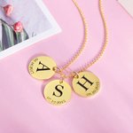 Charmed Initial and Date Disc Necklace