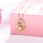 Heart Promise Necklace For Her with Birthstone and Engraving | Callie