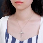 Cross Baseball Bat Number Necklace