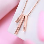 3D Triple Bar Nombre Collar | Callie