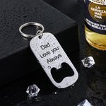 Personalized Bottle Opener Keychain with Text Father's Day Gift for Dad Grandpa