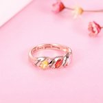 Personalized Name Horse Eye Birthstones Twining Ring in Silver | Callie