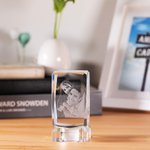 3D Foto Kristallklar Rektangel Minnesmärke