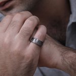 Mens Wood Promise Band with Engraving & Nature Tree