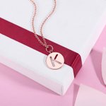 Personalized Disc Initial Necklace