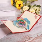 Carte de Vœux en Papier Carte 3D avec Thème de Fête des Mère Cadeau pour Maman