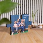 Wooden Memorial Picture Frame Jigsaw Shaped