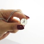 Collar Discos Iniciales Plata de Ley