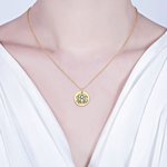 Collar Monograma Disco Grabado Plata de Ley| Callie