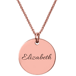 Collar Monograma Disco Grabado Plata de Ley| Callie