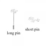 Personalized Monogram Initial Lapel Brooch Pin Birthday Wedding Anniversary Gift for Men