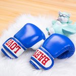 Personliga boxningshandskar i läder för barn och ungdomar med broderat namn för kickboxning Muay Thai MMA Födelsedagspresent för pojke flicka