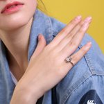 Personalized Cat Face Photo Ring Gift for Cat Lover