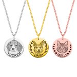 Disc Your Pet Face Portrait Necklace | Callie