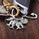 Custom Engraved Fishing Initial Keychain For Men