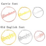 Kreis Name Hoop-Ohrringe