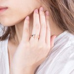 Gepersonaliseerde Geboortesteen Geboortebloem Ring